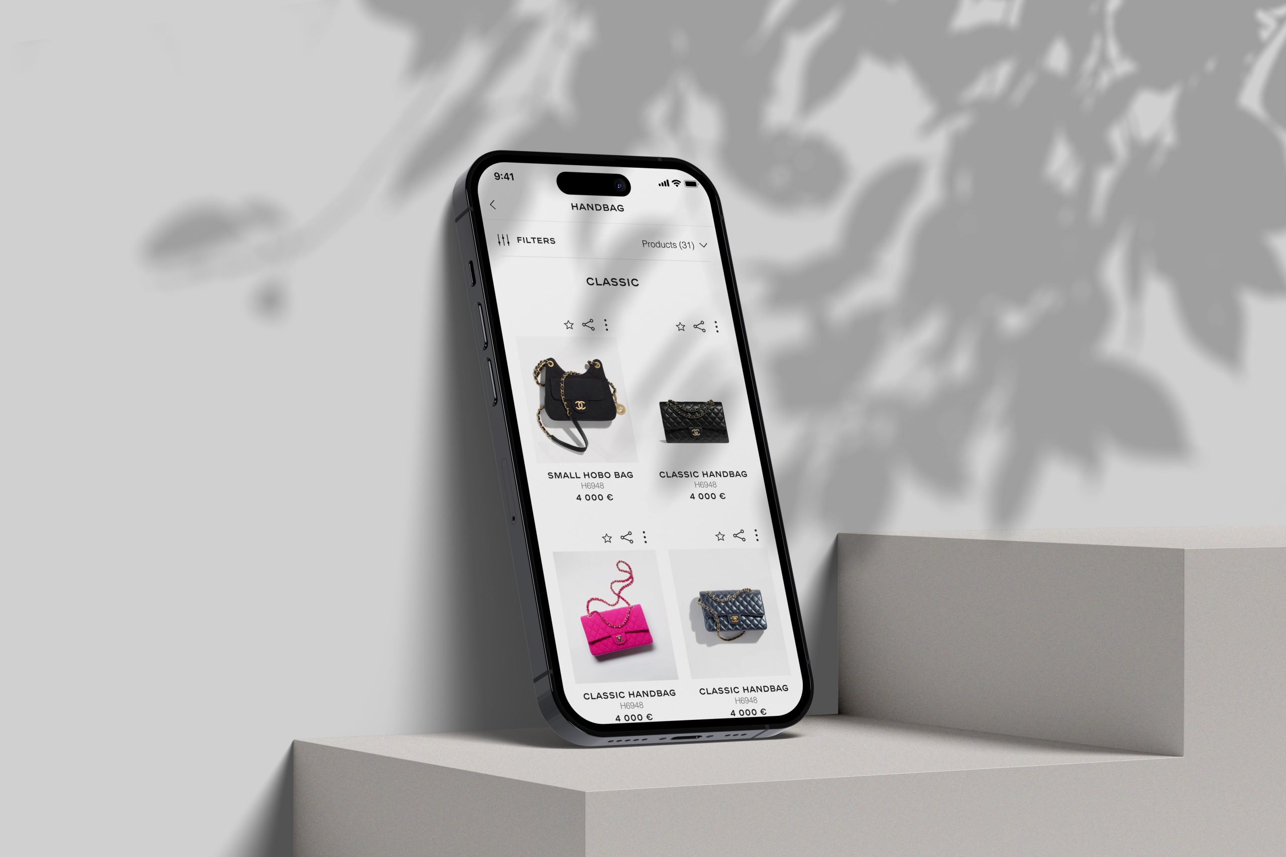 Product catalogue and filters